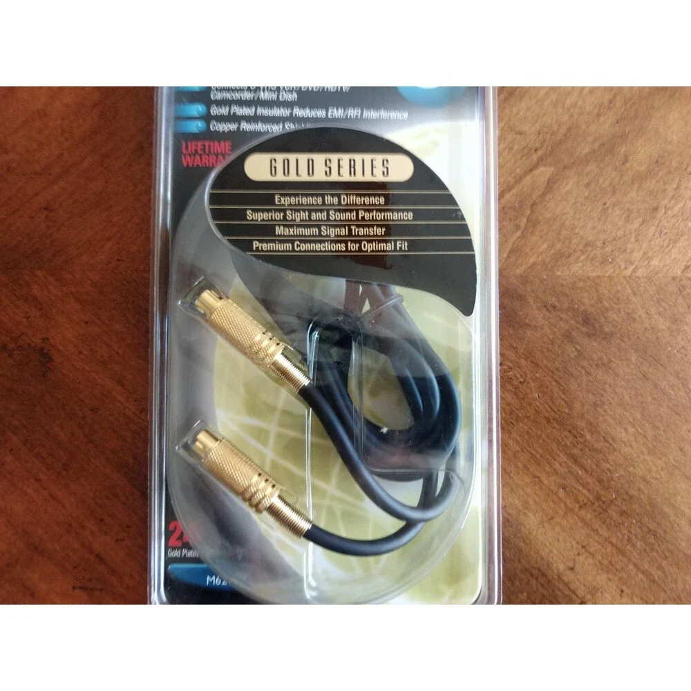 New Phillips Magnavox S-Video Cable 6' 24K Gold Plated Series - M62791 VTG NOS